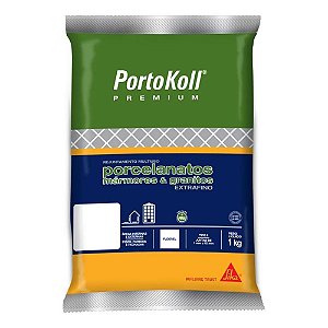 Rejunte Flexível Multiuso Extrafino 1kg Branco Portokoll