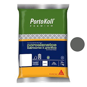 Rejunte Flexível Multiuso Extrafino 1kg Preto Portokoll