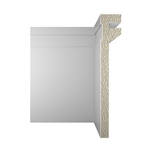 Rodapé Alizar Frisado De Sobrepor 12x240x2cm Branco Pix