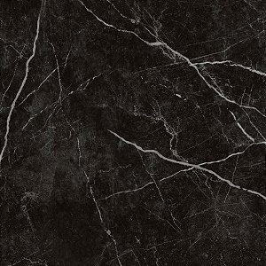 Piso Cerâmico Retificado Polido 82x82cm Marmo Nero Caixa 2,70m² Rochamaxx