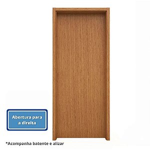 Kit Porta Com Batente E Alizar Direito Eucaplac 210x70cm Nogal Mel Eucatex
