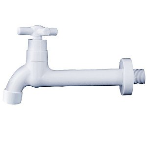 Torneira Para Pia Com Arejador Cruzeta Abs 18cm Branca Civitt