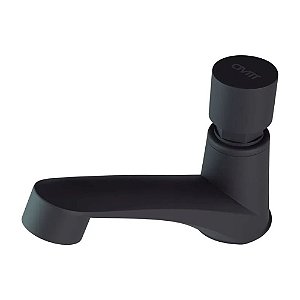 Torneira Para Lavatório Auto Temporizada Abs Preto Fosco Civitt