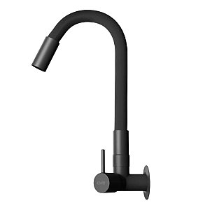 Torneira De Parede Flexível Metal Preto Fosco Civitt