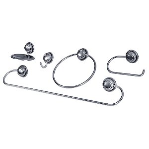 Kit Acessórios Para Banheiro Florença Inox 5 Peças Civitt
