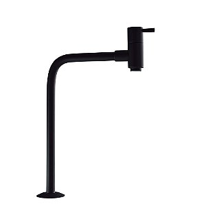 Torneira De Bancada Alta 90° Luxo Nápoles Preto Fosco Civitt