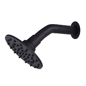 Chuveiro Articulado Redondo Abs Preto Fosco Civitt
