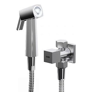 Ducha Higiênica Com Registro E Derivação Metal Quadratus Cromada Civitt