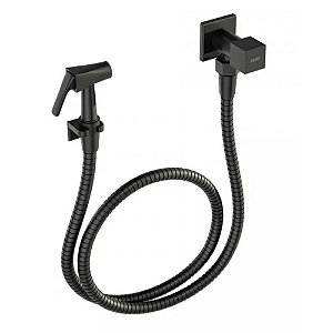 Ducha Higiênica Metal Quadratus Preto Fosco Civitt