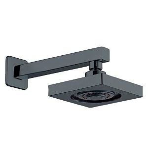 Chuveiro De Parede Quadrado Autolimpante Oslo Preto Fosco Civitt