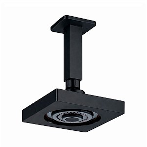 Chuveiro De Teto Quadrado Autolimpante Oslo Preto Fosco Civitt