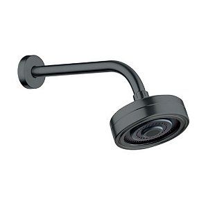 Chuveiro De Parede Redondo Autolimpante Oslo Preto Fosco Civitt