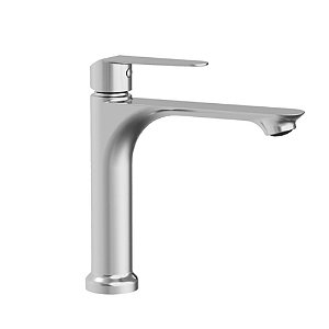 Torneira De Bancada Para Lavatório Bica Baixa Cork Metal Cromada Civitt