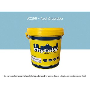 Tinta Acrílica Econômica Fosco 3,6l Az295 Azul Orquídea Citycolor