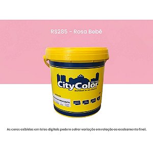 Tinta Acrílica Econômica Fosco 3,6l Rs285 Rosa Bebê Citycolor