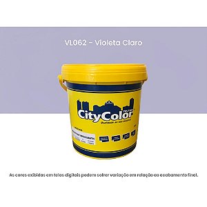 Tinta Acrílica Econômica Fosco 3,6l Vl062 Violeta Claro Citycolor