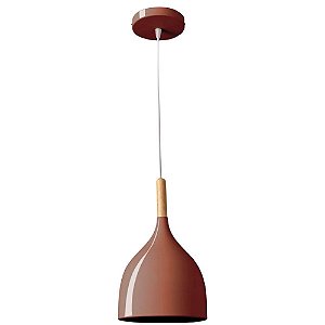 Pendente Aquarela Gota 1 Luz E27 Terracota Bronzearte