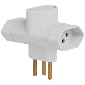 Pino 3 Saídas Tipo T 2p+t 10a 250v 12270 Branco Ilumi