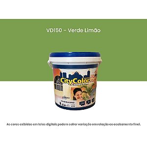 Tinta Acrílica Premium Semibrilho 3,6l Vd150 Verde Limão Citycolor