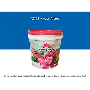 Tinta Acrílica Econômica Fosco 3,6 L Az123 Azul Arara Vitória Régia