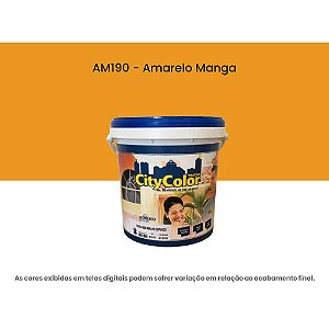 Tinta Acrílica Premium Semibrilho 3,6l Am190 Amarelo Manga Citycolor