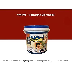 Tinta Acrílica Premium Semibrilho 3,6l Vm440 Vermelho Garantido Citycolor