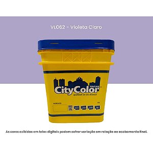 Tinta Acrílica Econômica Fosco 15l Vl062 Violeta Claro Citycolor