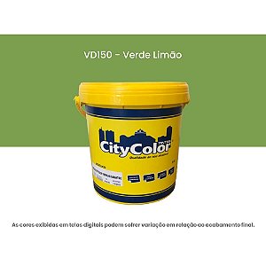Tinta Acrílica Econômica Fosco 3,6l Vd150 Verde Limão Citycolor