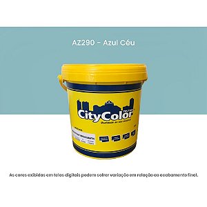 Tinta Acrílica Econômica Fosco 3,6l Az290 Azul Céu Citycolor