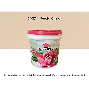 Tinta Acrílica Econômica Fosco 3,6 L Bg271 Pérola Cristal Vitória Régia