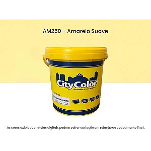 Tinta Acrílica Econômica Fosco 3,6l Am250 Amarelo Suave Citycolor