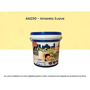 Tinta Acrílica Premium Semibrilho 3,6l Am250 Amarelo Suave Citycolor