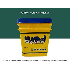 Tinta Acrílica Econômica Fosco 15l Vd460 Verde Amazonas Citycolor