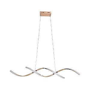 Pendente Led 35w 3000k Branco Quente Bivolt Lp-201d Dourado Nitrolux