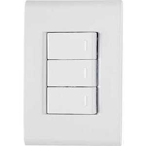 Interruptor Triplo De Embutir 250v 10a Liz Branca Tramontina