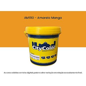 Tinta Acrílica Econômica Fosco 3,6l Am190 Amarelo Manga Citycolor