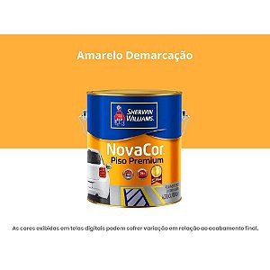 Tinta Acrílica Premium Fosco Novacor Piso 3,6l 38080201 Amarelo Demarcação Sherwin-williams