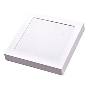 Painel Led Quadrado De Sobrepor 30w 6500k Luz Branca Fria Bivolt Pop Branco Avant