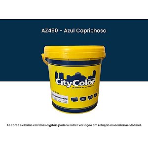 Tinta Acrílica Econômica Fosco 3,6l Az450 Azul Caprichoso Citycolor