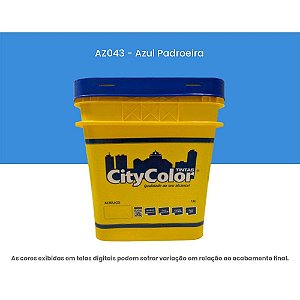 Tinta Acrílica Econômica Fosco 15l Az043 Azul Padroeira Citycolor