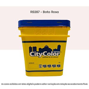 Tinta Acrílica Econômica Fosco 15 L Rs287 Boto Rosa Citycolor