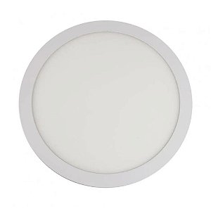 Painel Led Redondo De Embutir Slim 18w 6500k Luz Branca Fria Bivolt Branco Llumm