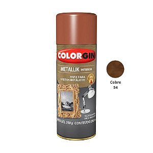 Tinta Spray Metallik Interior 350ml 54 Cobre Colorgin
