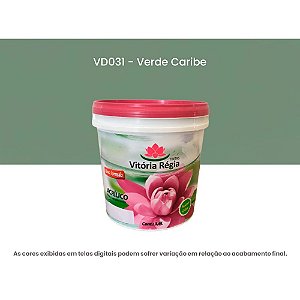 Tinta Acrílica Econômica Fosco 3,6 L Vd031 Verde Caribe Vitória Régia