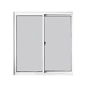 Janela De Correr Em Alumínio Vidro Liso 2 Folhas 100x150cm Premium Branca Clm