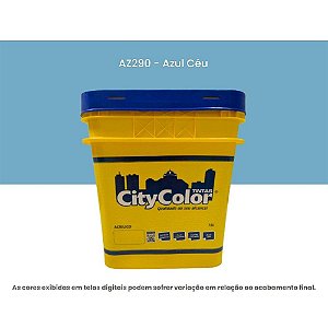 Tinta Acrílica Econômica Fosco 15l Az290 Azul Céu Citycolor