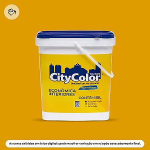 Tinta Acrílica Econômica Fosco 15l Am121 Amarelo Brasil Citycolor