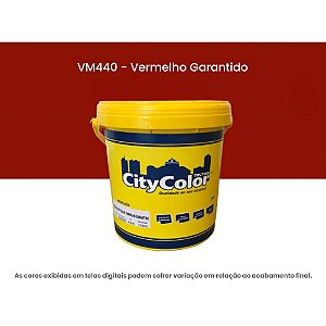 Tinta Acrílica Econômica Fosco 3,6l Vm440 Vermelho Garantido Citycolor