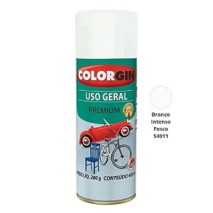 Tinta Spray Uso Geral Premium 400ml 54011 Branco Intenso Fosco Colorgin