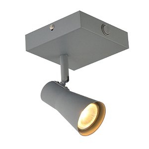 Spot De Sobrepor Minimalist 1xgu10 Cinza Avant
